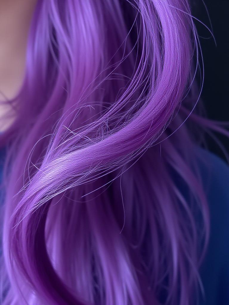 Vibrant violet hair artistry