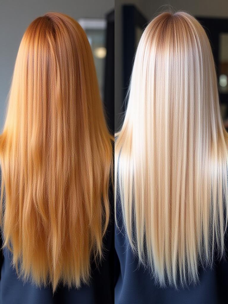 Before and after color correction